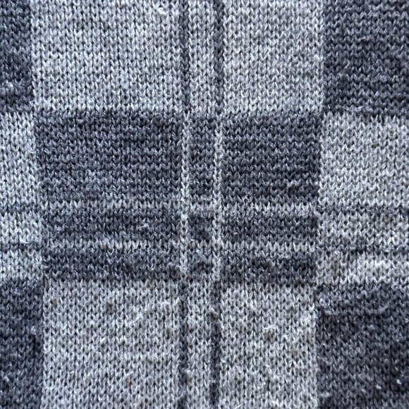 vintage club europe boxy plaid knit sweater - Picture 2 of 4